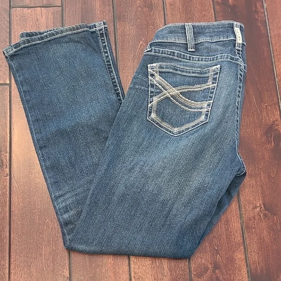 Ariat Blue Mr. Str Ivy Straight Leg Classic Jeans Suze 32R - Picture 8 of 11